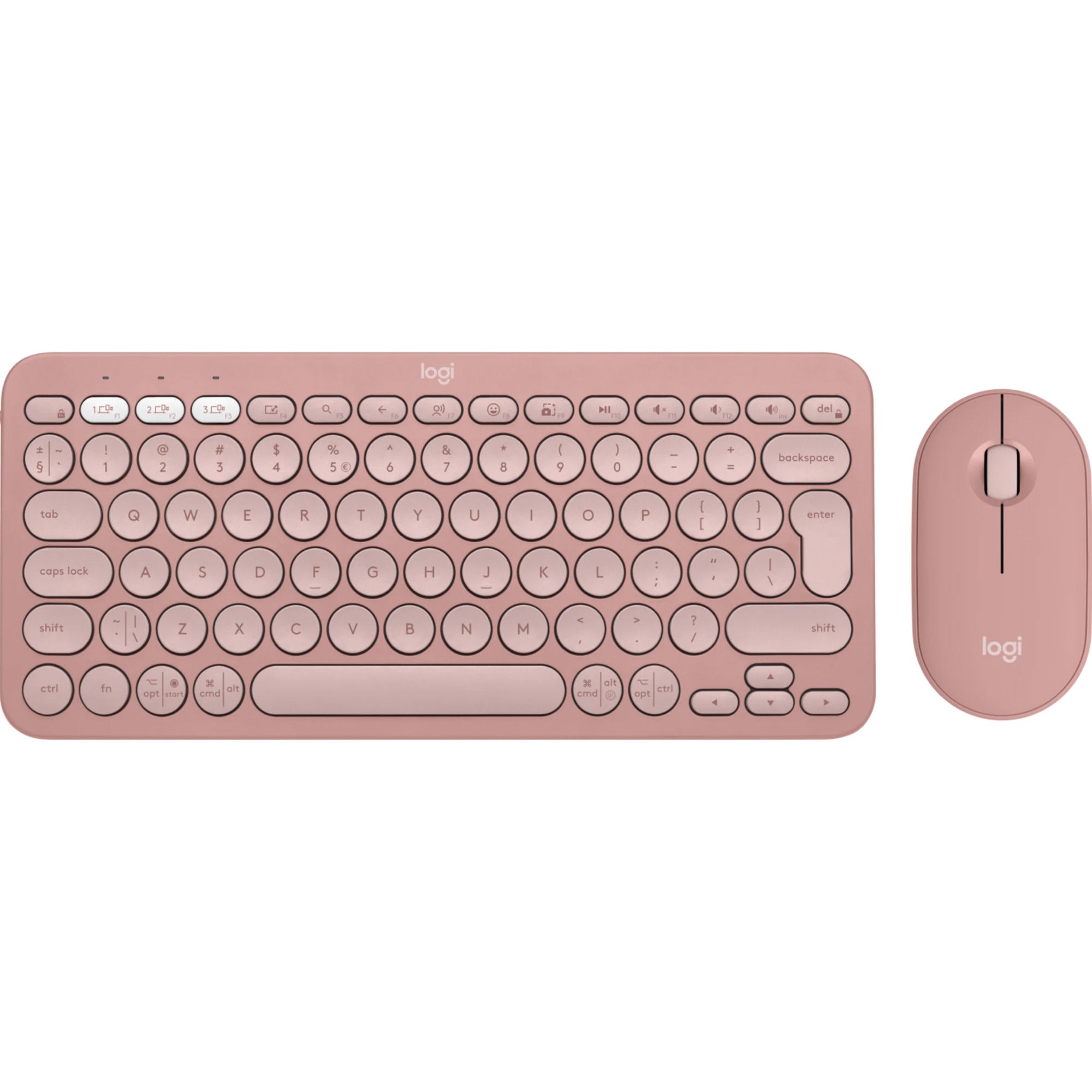 

Комплект (клавиатура + мышь) Logitech Pebble 2 Combo Rose (920-012241) UA