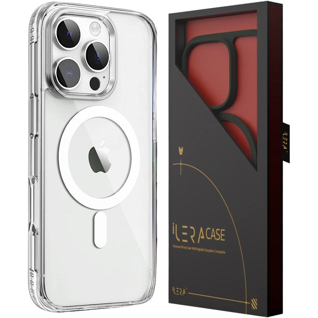 Чохол iLera with MagSafe для Apple iPhone 16 Pro Max Transparent (iLGCLCa16PrMx)