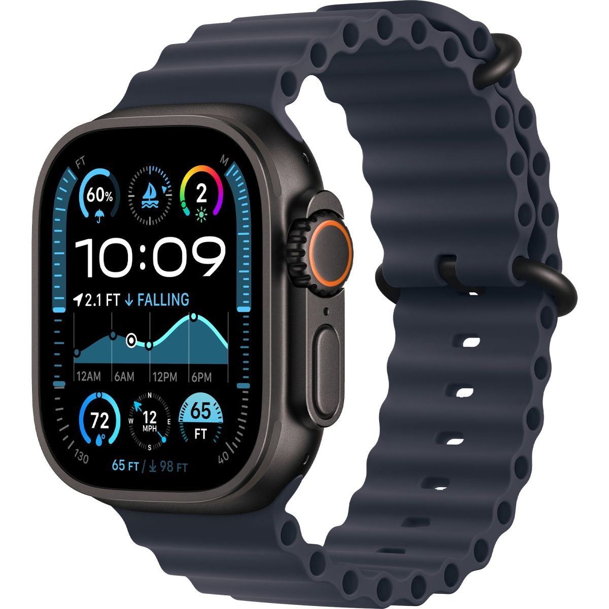 

Смарт-годинник Apple Watch Ultra 2 49mm Black Titanium Case with Navy Ocean Band (MYTC3+MYPA3)