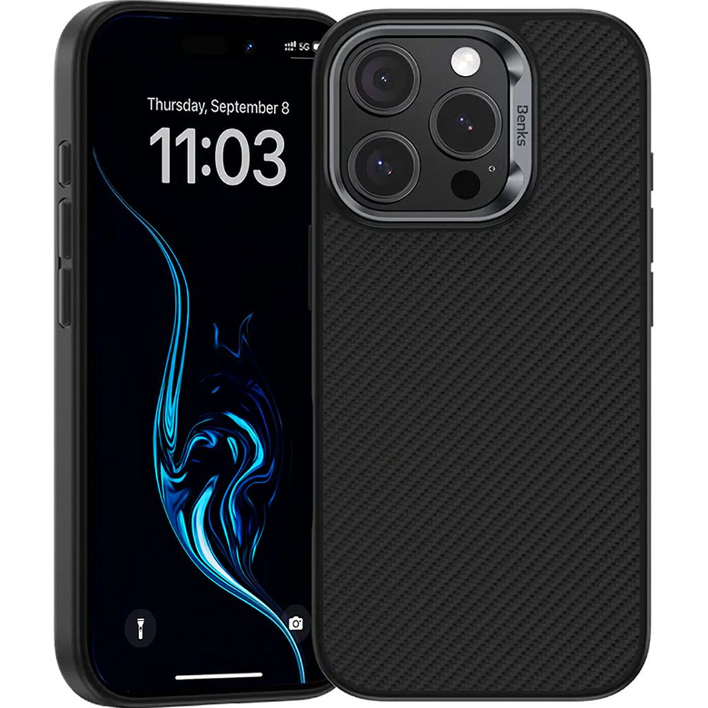 

Чехол Benks ArmorPro Kevlar Case 600D MagSafe для Apple iPhone 16 Pro Max Black (6948005905002)