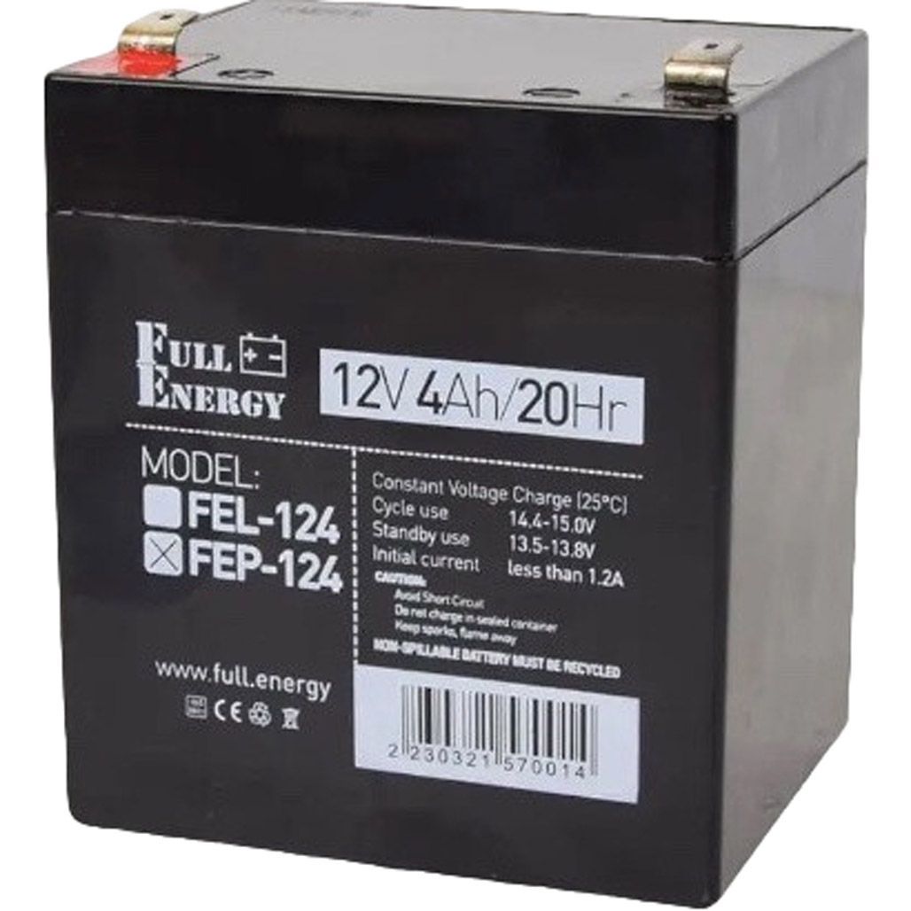 

Аккумулятор Full Energy FEP-124 AGM 12V (12V/4Ah/48Wh)