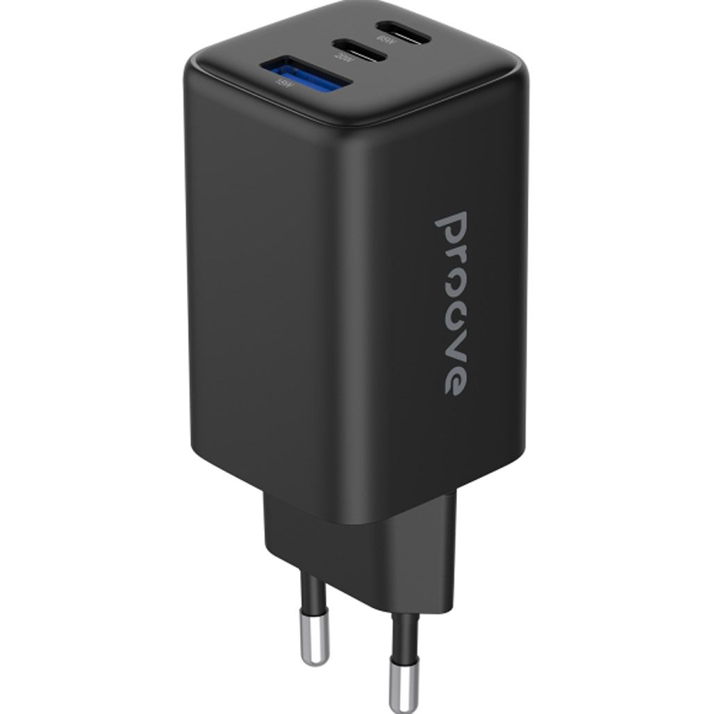 

Сетевое зарядное устройство Proove Pocket GaN 65W 2 USB-C/USB-A Black (WCPG65121201)