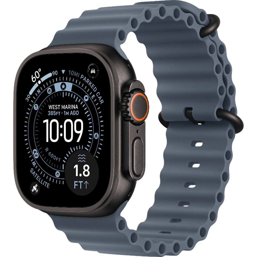 

Смарт-годинник Apple Watch Ultra 3 49mm Black Titanium Case with Anchor Blue Ocean Band (MF254+MGCJ4)