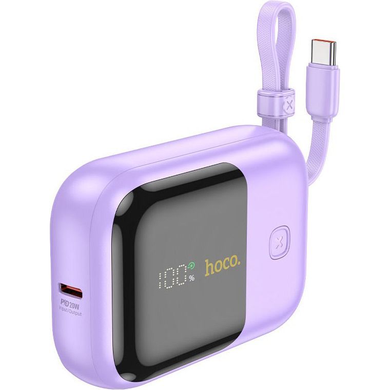 Зовнішній акумулятор Hoco Q20 Fountain 10000mAh 22.5W Purple