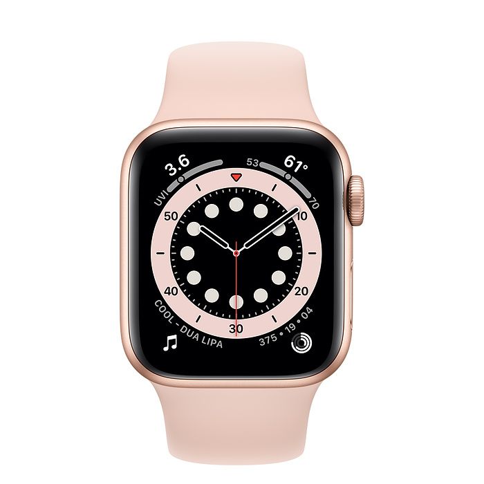 Смарт-часы Apple Watch Series 6 GPS 44mm Gold Aluminum Case w. Pink Sand Sport B. (M00E3) [50383] 