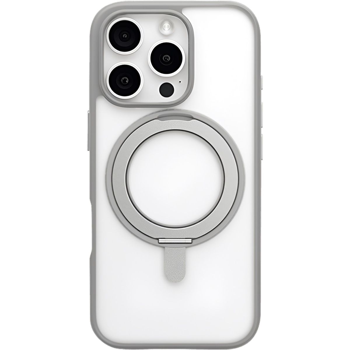 

Чехол Blueo Frosted Magnetic Case Rotatable Stand with MagSafe для Apple iPhone 16 Pro Max Grey (BL037-I16PMGRY)