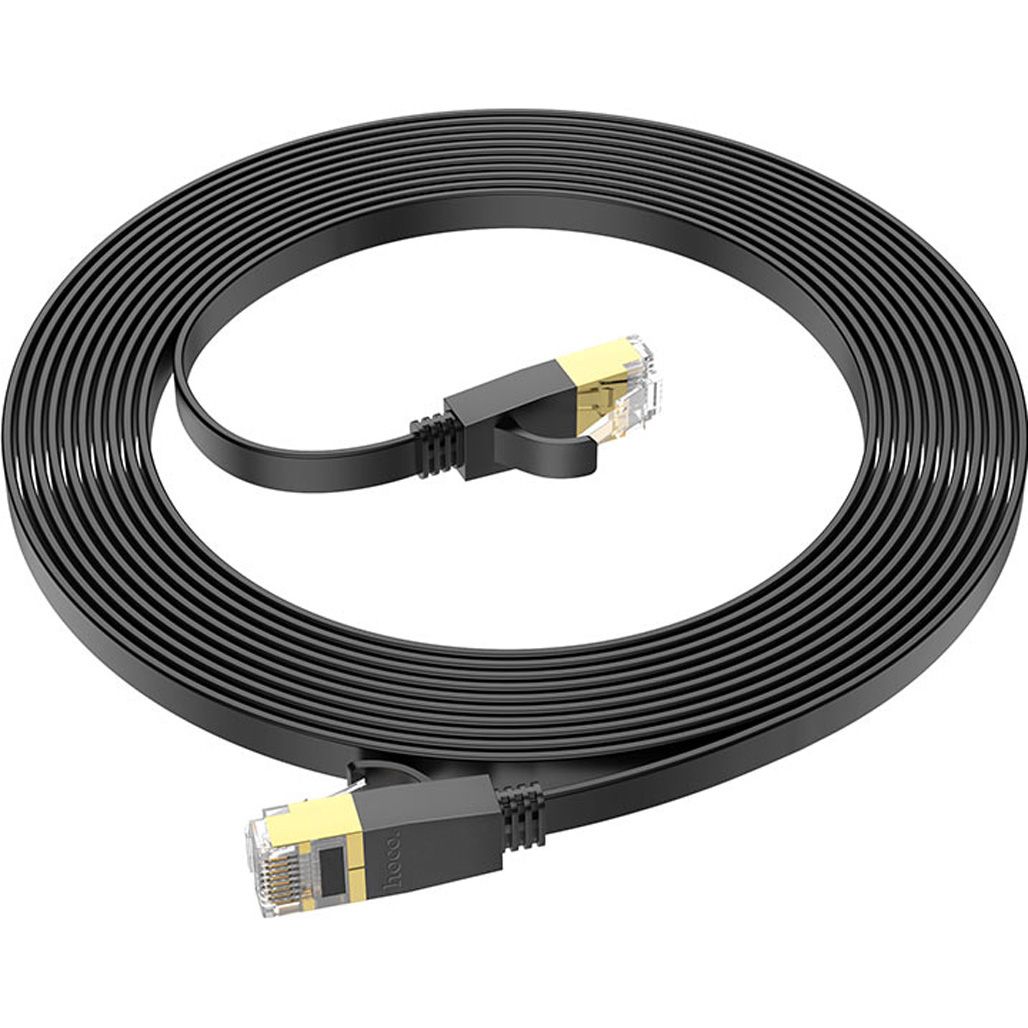 

Патч-корд Hoco US07 General Cat 6 U/UTP Pure Copper Flat Network Cable 5m Black (780706)