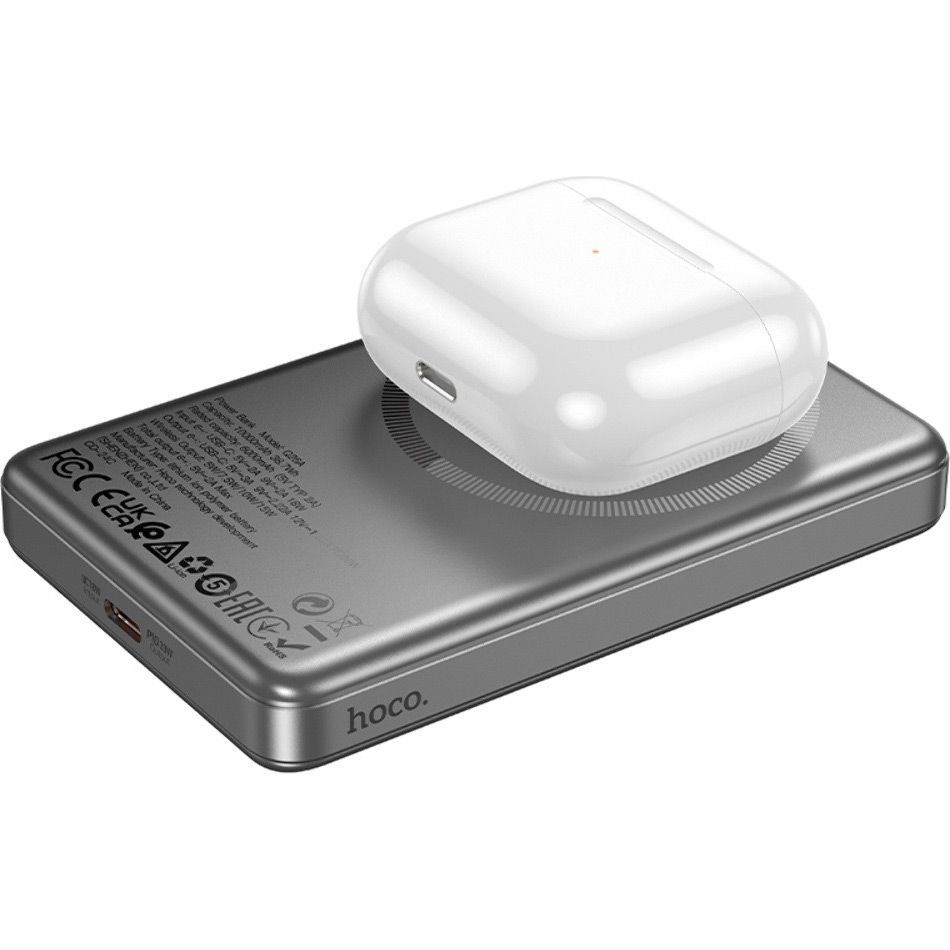 Зовнішній акумулятор Hoco Q26A Joy MagSafe 10000 mAh 20W Metal Gray 