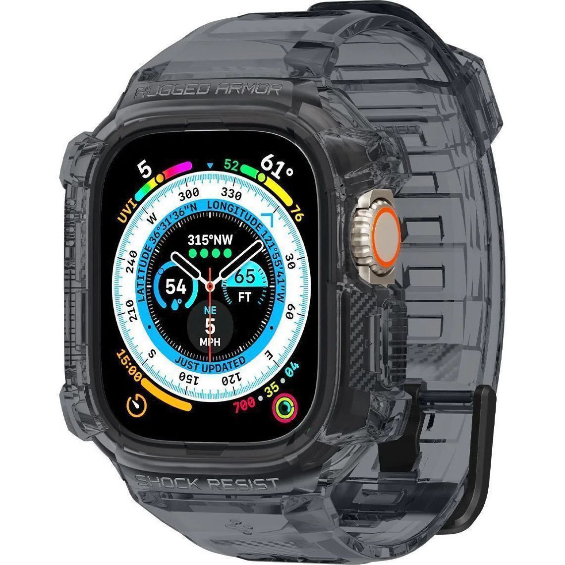 Чохол-ремінець Spigen Rugged Armor Pro для Apple Watch Ultra/Ultra 2/Ultra 3/Ultra 4 49mm Space Crystal (ACS06028)