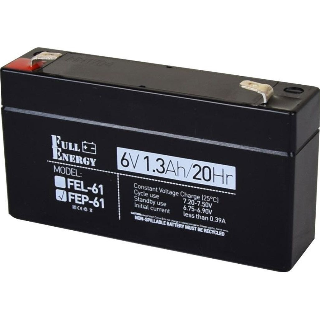 

Акумулятор Full Energy FEP-61 AGM 12V (12V/1.3Ah/16.6Wh)