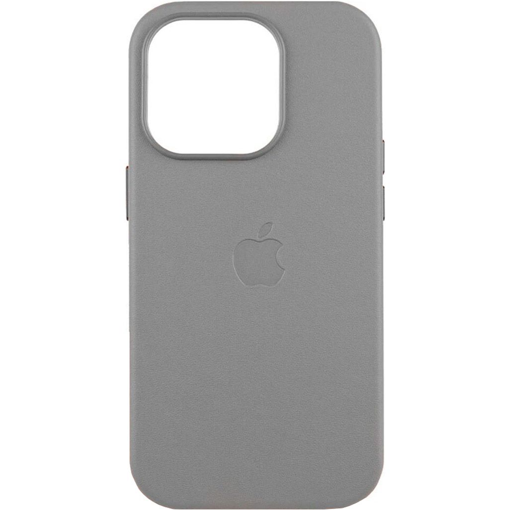

Чехол Leather Case with MagSafe для Apple iPhone 16 Pro Light Grey AAA
