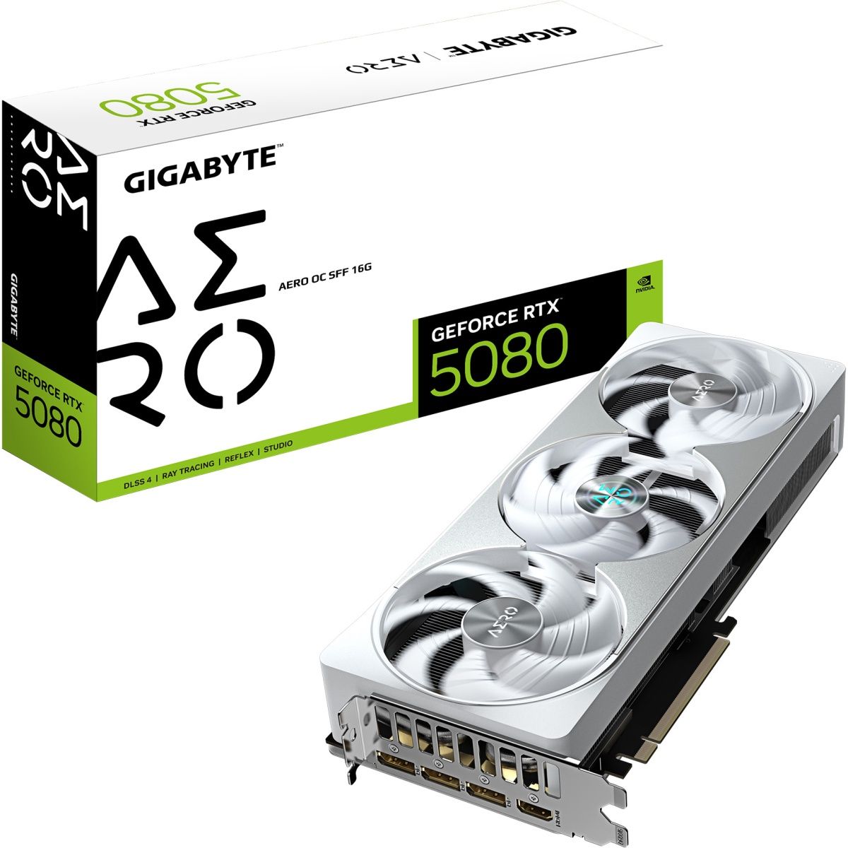 

Видеокарта Gigabyte GeForce RTX 5080 AERO SFF OC 16GB (GV-N5080AERO OC-16GD) EU