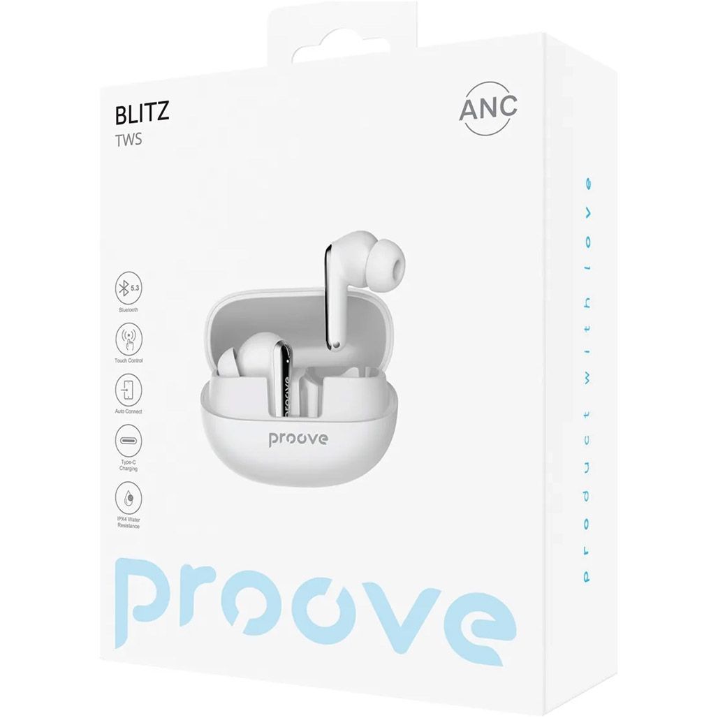 Навушники Proove Blitz TWS with ANC White (TWBL00010002) 