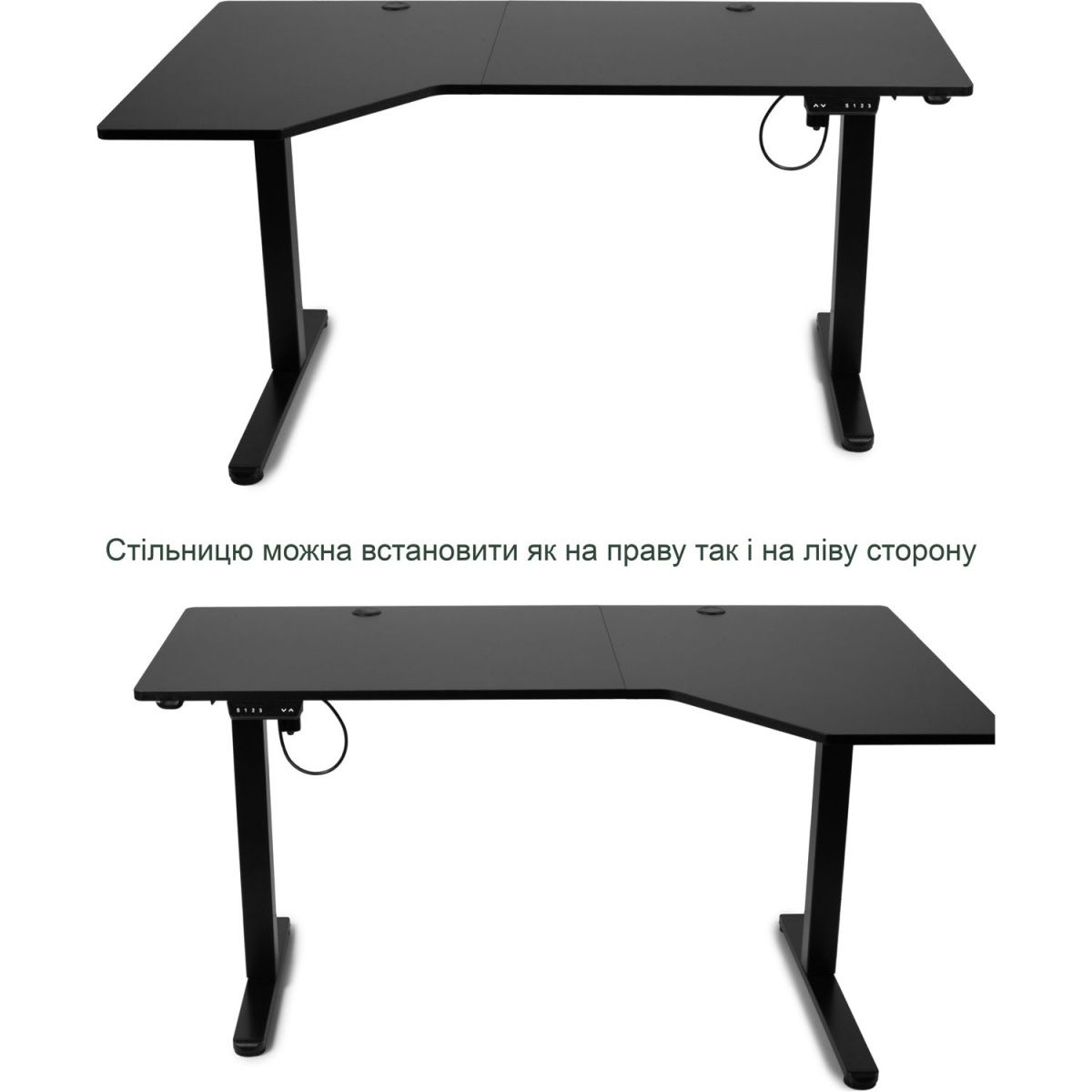 Комп`ютерний ігровий стіл Barsky StandUp Corner 1450x850мм Black (BSTc-01)