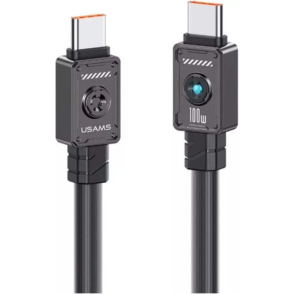 

Кабель Usams US-SJ684 USB-C to USB-C 100W 1.2m Black (SJ684USB01)
