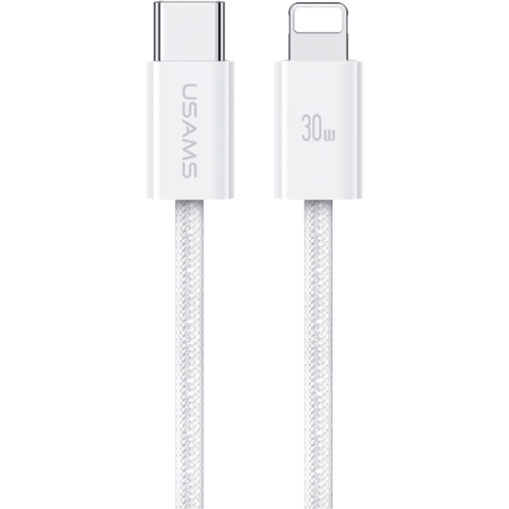 

Кабель Usams US-SJ657 U86 USB-C to Lightning PD 30W 1.2m White