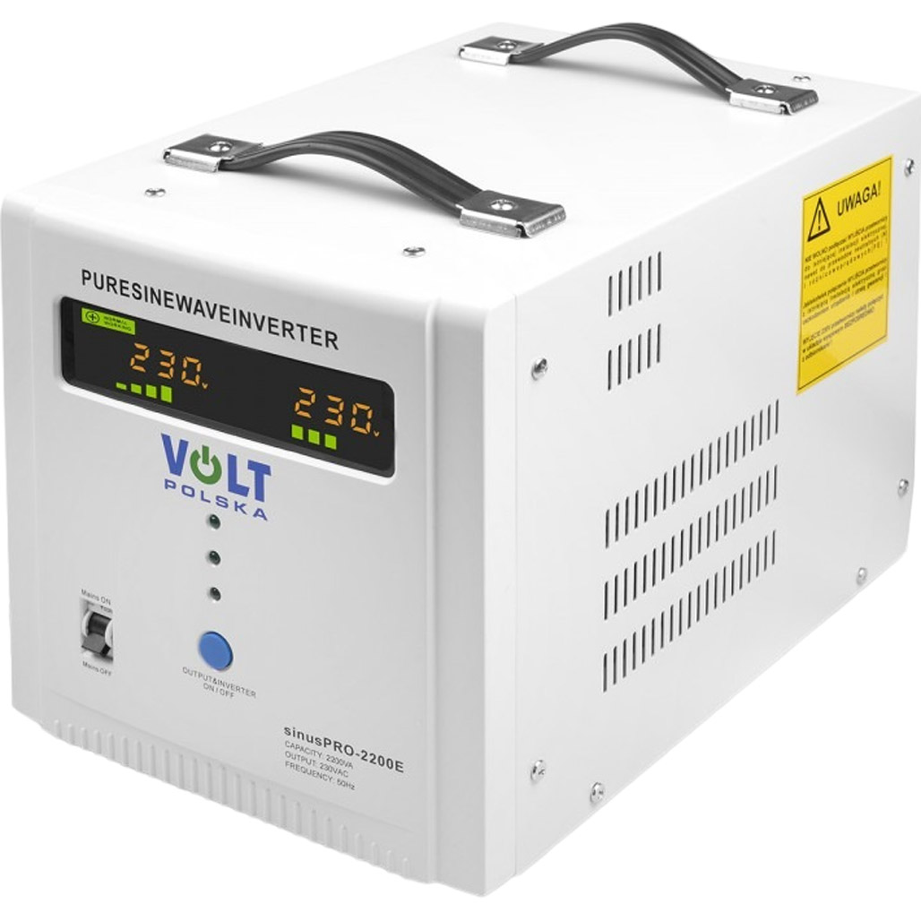 

Джерело безперебійного живлення (ДБЖ) Volt Polska Sinus Pro 2200E 12/230V 1600/2200W (3SP092212E)