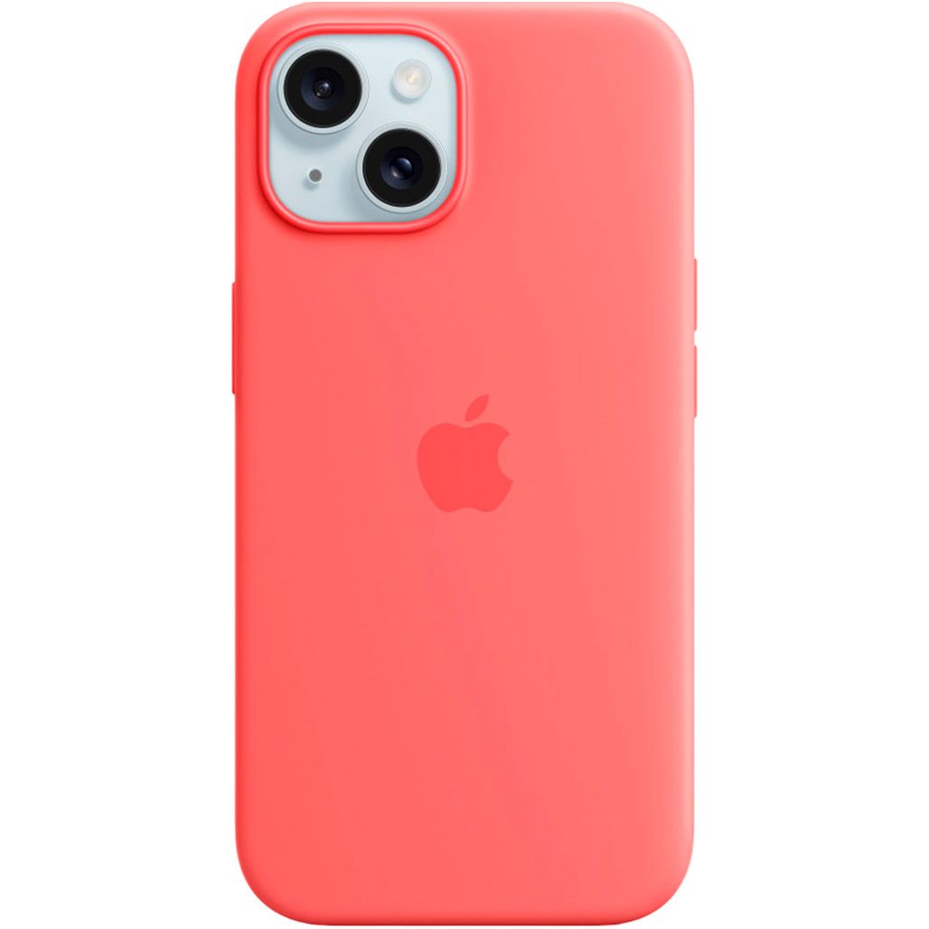 

Чехол Silicone Case with MagSafe для Apple iPhone 15 Guava ААА