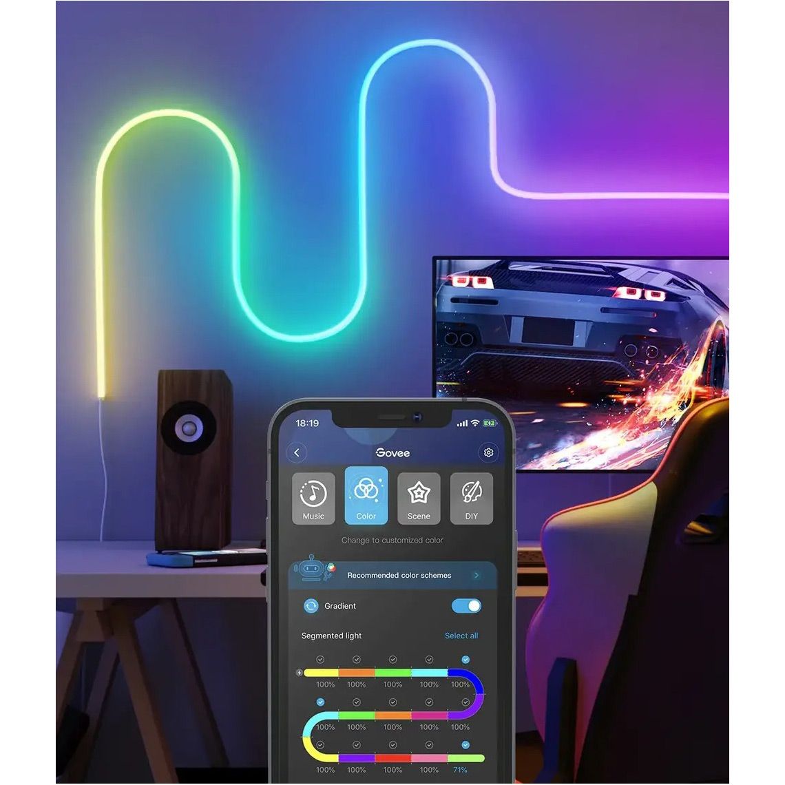 Світлодіодна стрічка Govee RGBIC Led NEON ROPE 10 m 