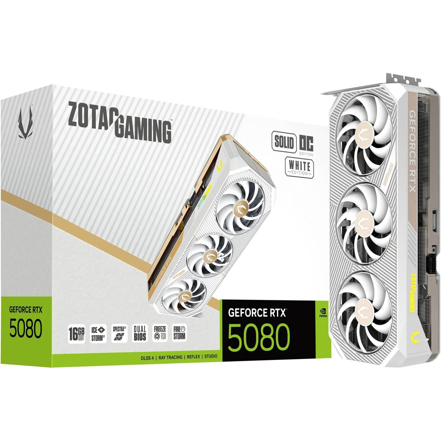

Відеокарта Zotac GAMING GeForce RTX 5080 SOLID OC 16GB White Edition (ZT-B50800Q-10P) EU