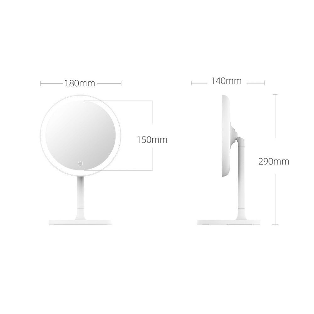 Дзеркало для макіяжу DOCO Pro LED Makeup Mirror Pink (M002) 