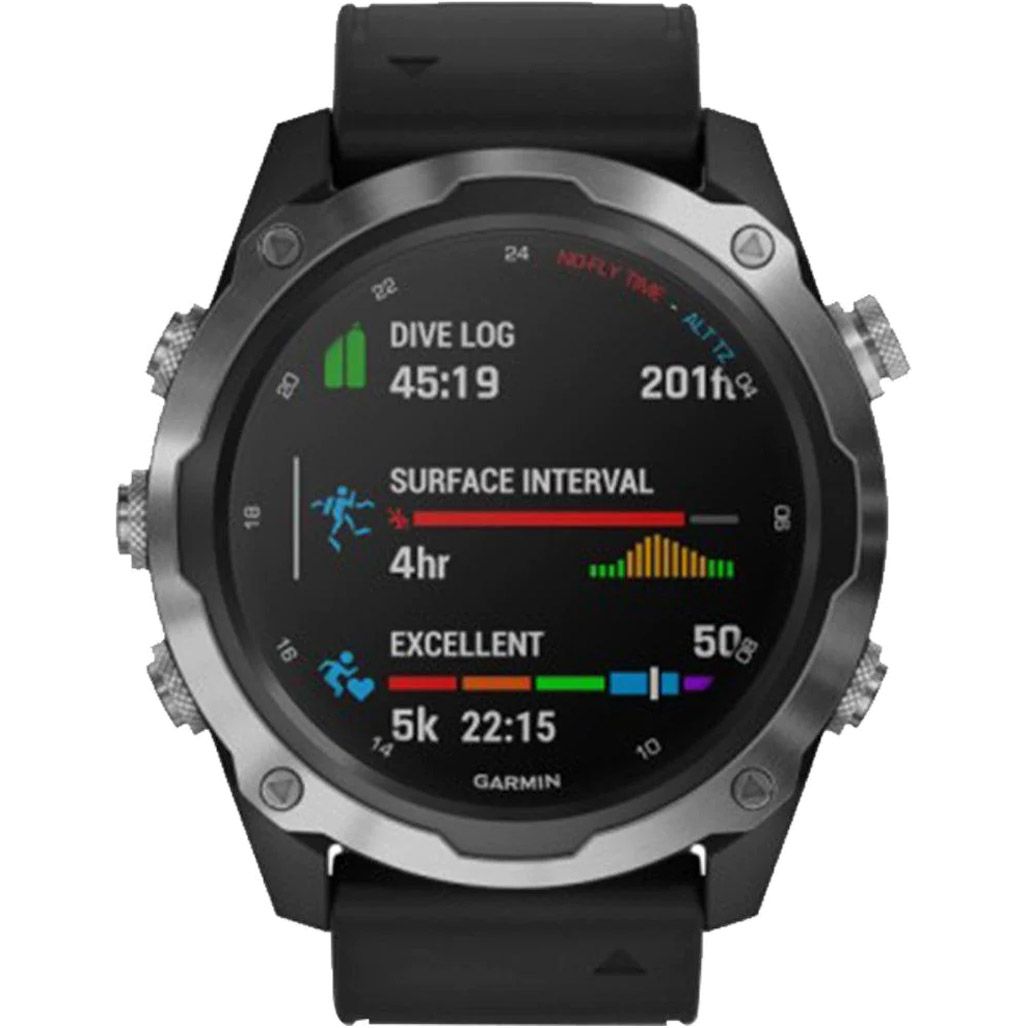 Смарт-часы Garmin Descent Mk2 Stainless Steel with Black Band (010-02132-00/10) [84483] 