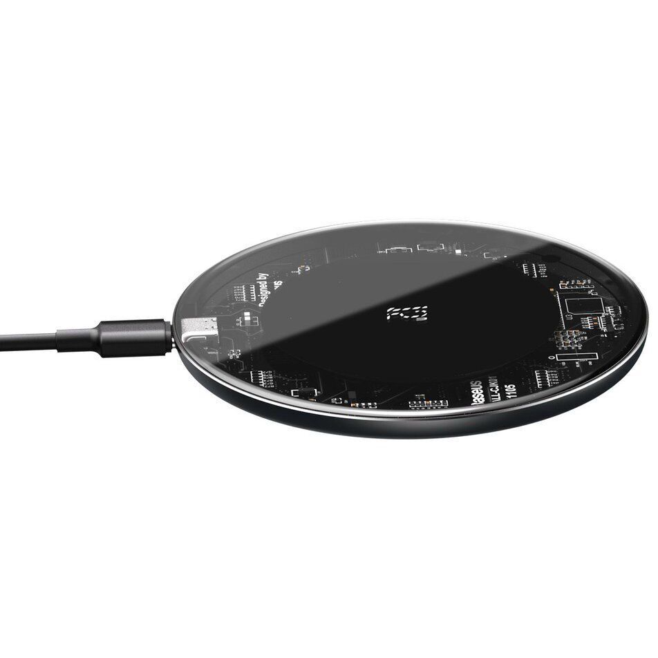 Бездротовий зарядний пристрій Baseus Simple Wireless 15W Charger Type-C Version (WXJK-BA02) Transparent