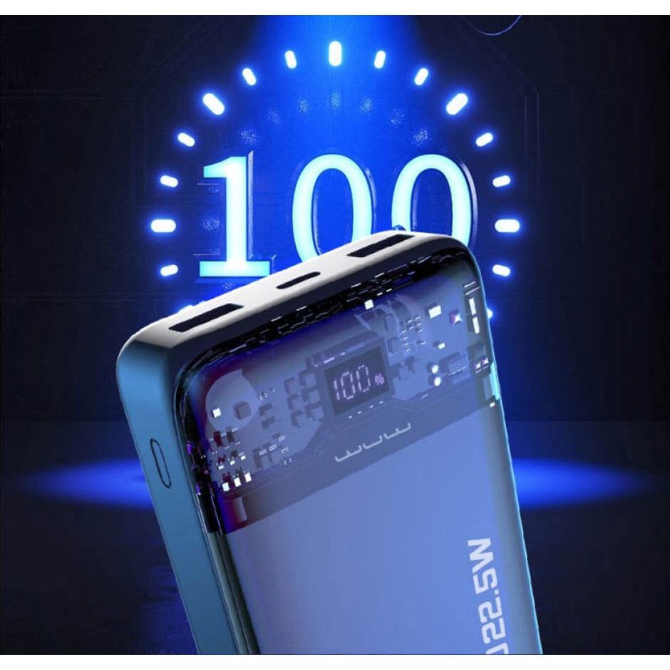 Зовнішній акумулятор WUW Power Bank Y120 20000mAh 22.5W Black