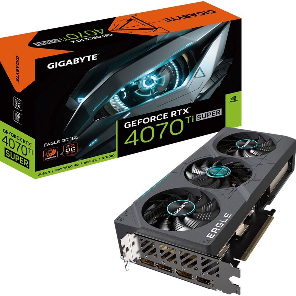 

Відеокарта Gigabyte GeForce RTX 4070 Ti SUPER Eagle OC 16G (GV-N407TSEAGLE OC-16GD)