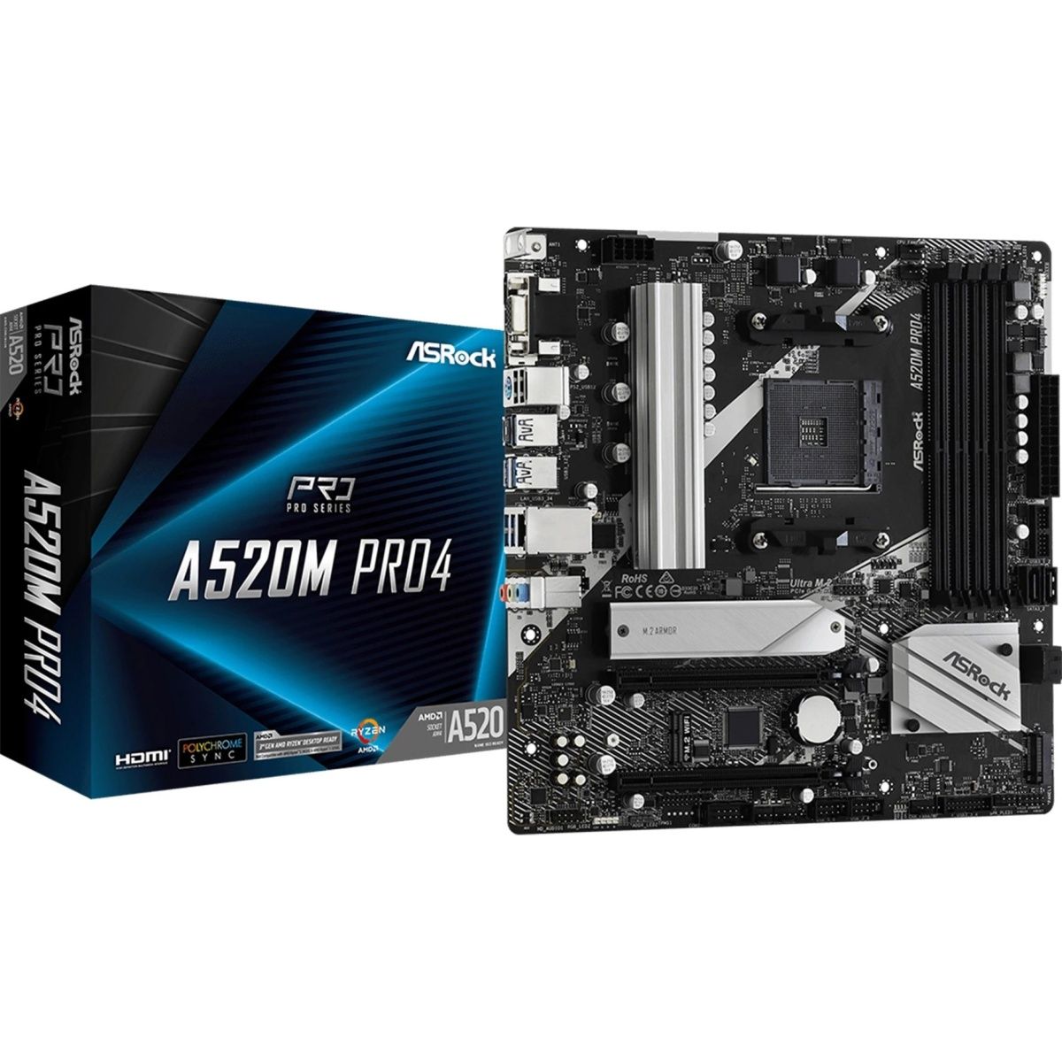 

Материнская плата ASRock A520M Pro4