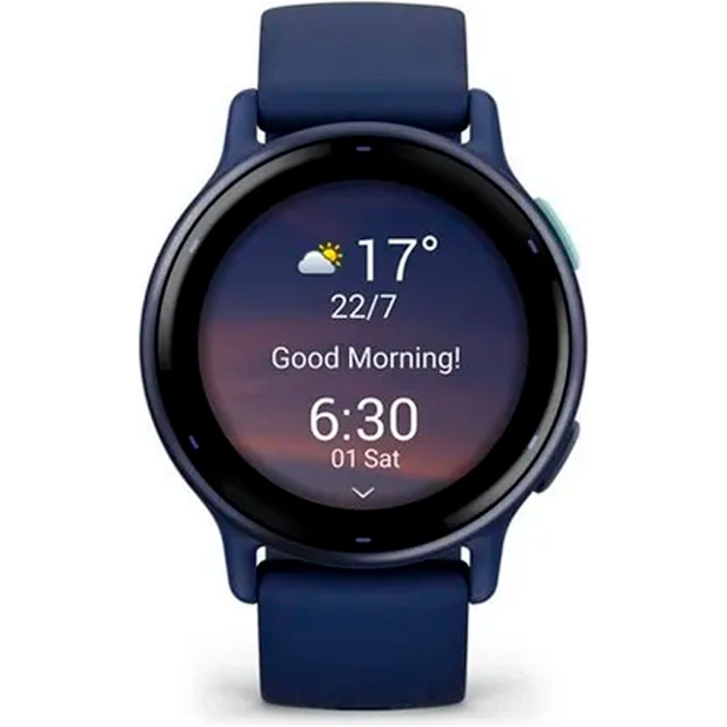 Смарт-годинник Garmin Vivoactive 5 Metallic Navy Aluminum Bezel with Navy Case and Silicone Band (010-02862-12)