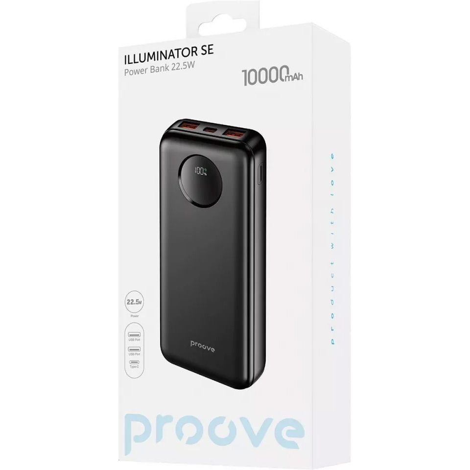 Зовнішній акумулятор Proove Illuminator SE 10000mAh 22.5W (PBIL10212201)