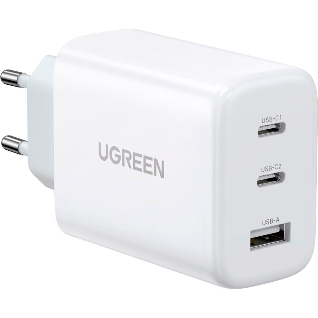 

Мережевий зарядний пристрій Ugreen CD275 65W 2xUSB-C 1xUSB-A Fast Charger White (90496)