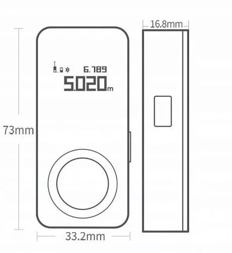 Лазерний далекомір Xiaomi HOTO Smart Laser Tape Measure (QWCJY001)