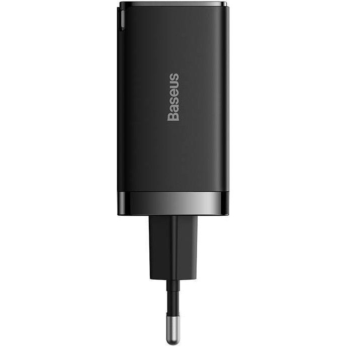 Мережевий зарядний пристрій Baseus GaN5 Pro Fast Charger 2C+U 65W + Cable USB-C Black (CCGP120201) 