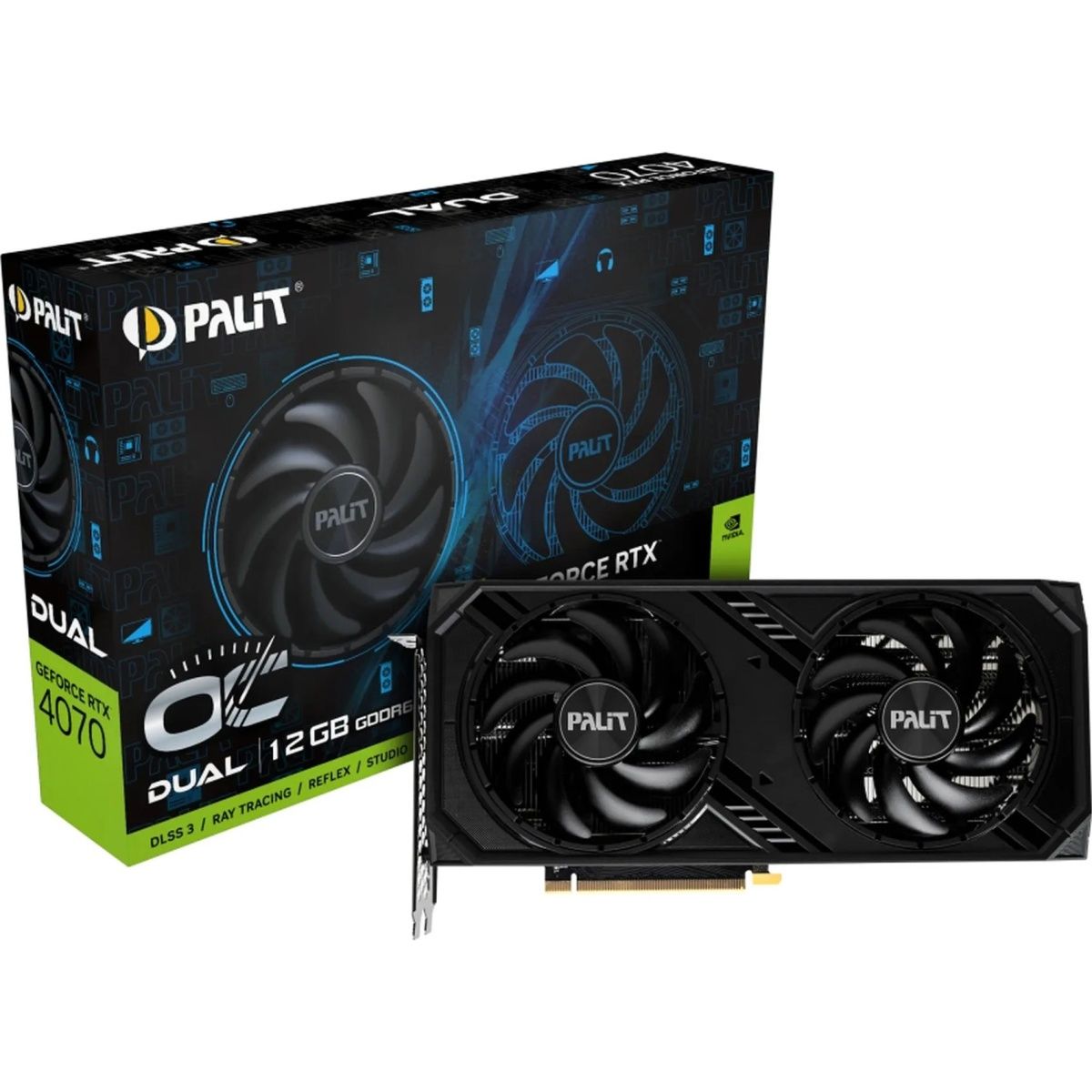 

Відеокарта Palit GeForce RTX 4070 Dual OC 12GB (NE64070S19K9-1048D) UA