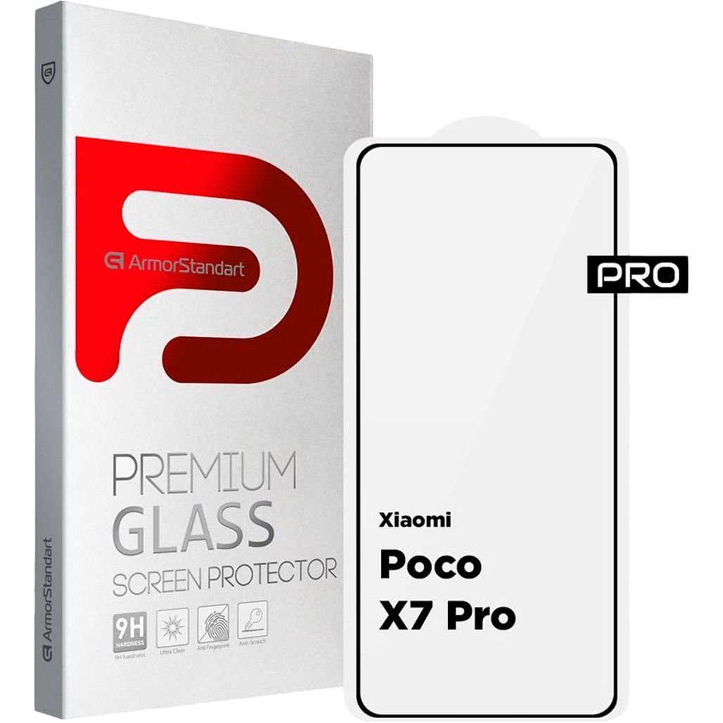 

Захисне скло ArmorStandart Full Pro Glass для Poco X7 Pro Black (ARM82715)