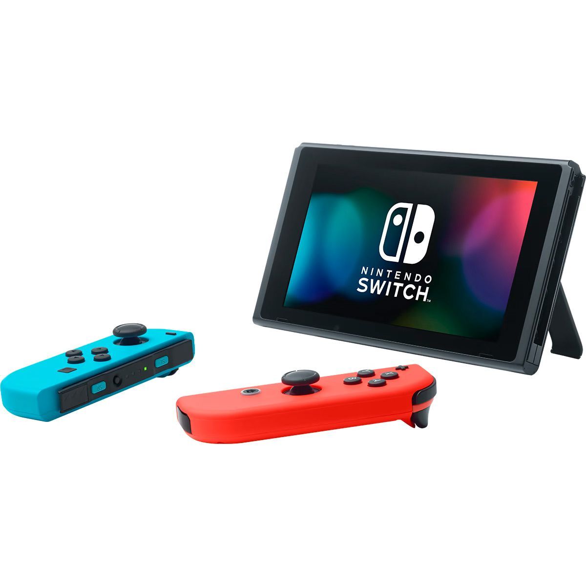 Портативна ігрова консоль Nintendo Switch V2 (HAC-001-01) with Neon Blue and Neon Red Joy-Con