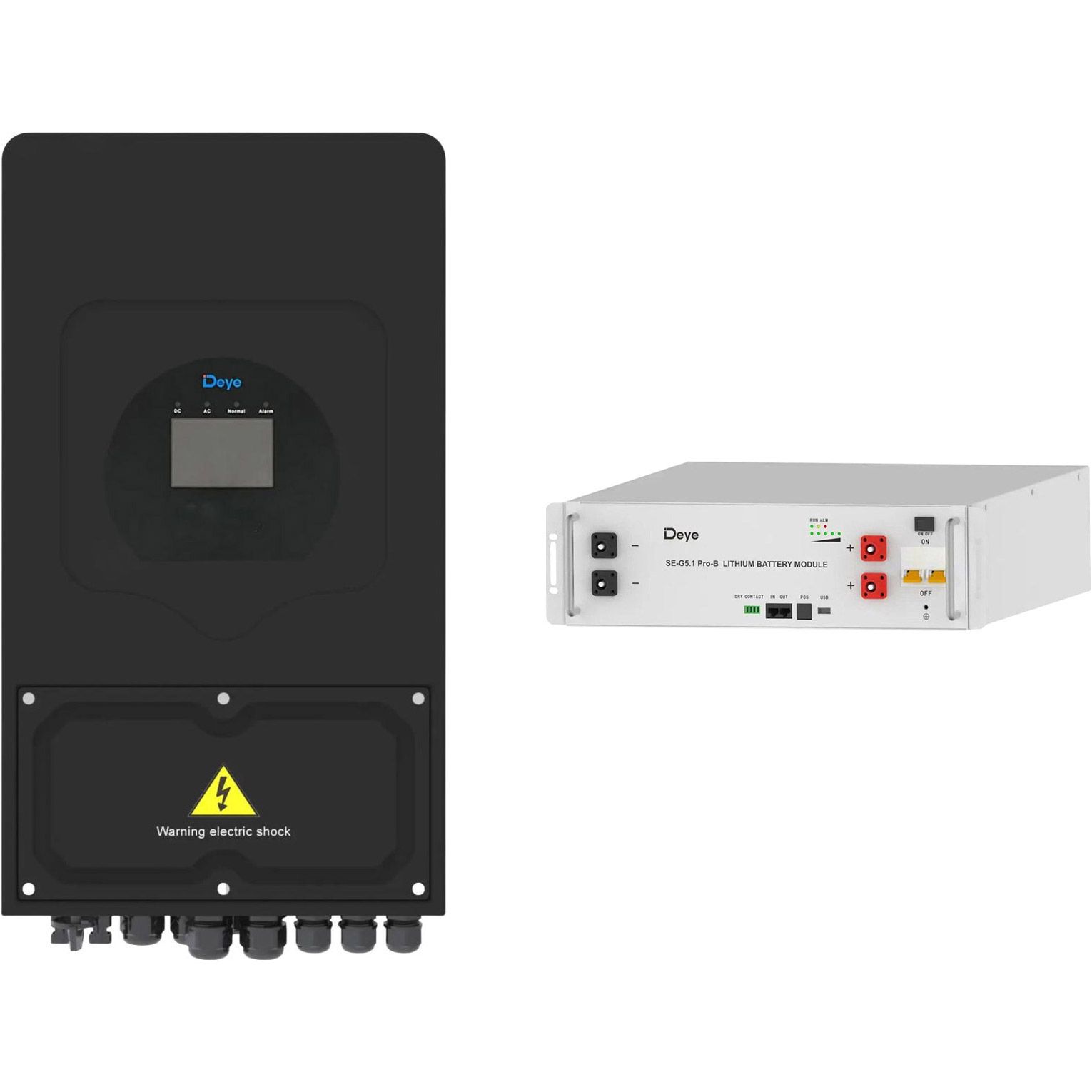 

Система хранения энергии Deye SUN-6K-SG03 Black 6kW + АКБ SE-G5.1 Pro-B 5.1kWh (51.2V/100Ah/5120Wh)
