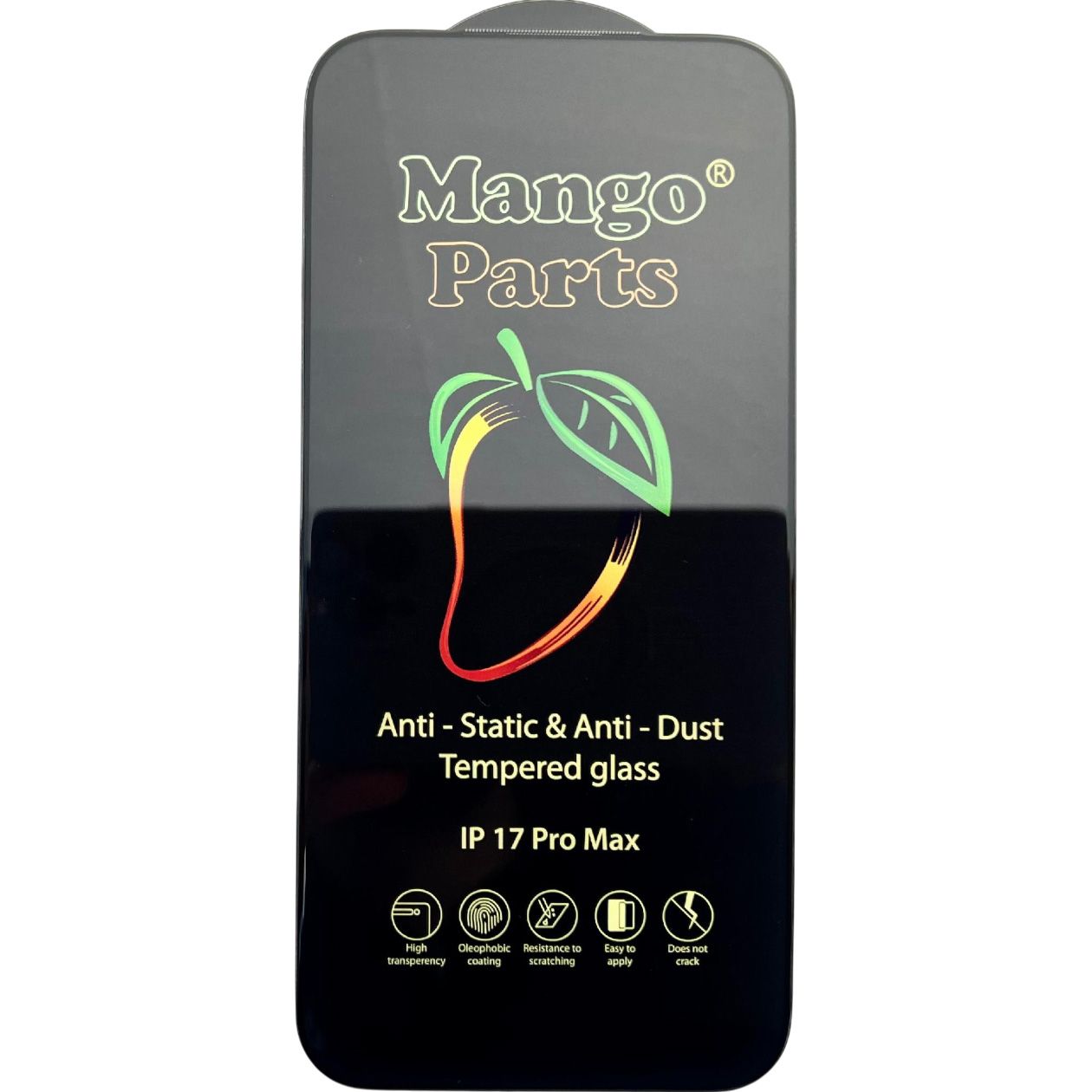

Защитное стекло Mango 9D Full Cover Tempered Glass для Apple iPhone 17 Pro Max Black