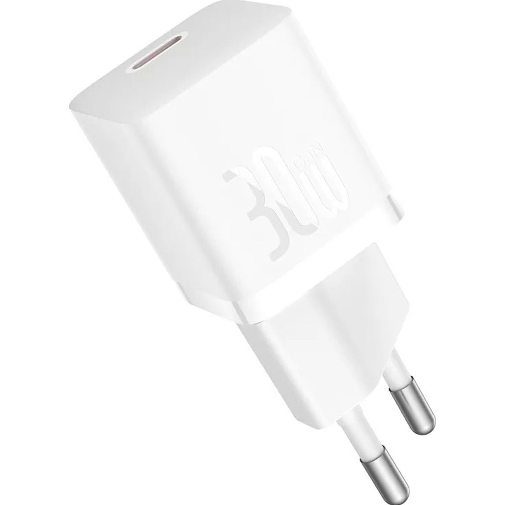 

Мережевий зарядний пристрій Baseus GaN5 Fast Charger (mini) 1C 30W White (CCGN070502)