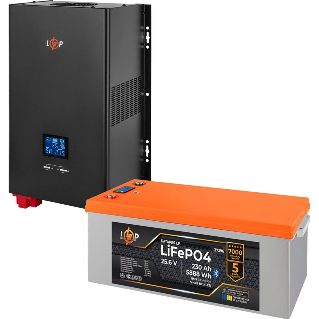 

Джерело безперебійного живлення (ДБЖ) LogicPower 3500W + LiFePO4 5888Wh (40160)