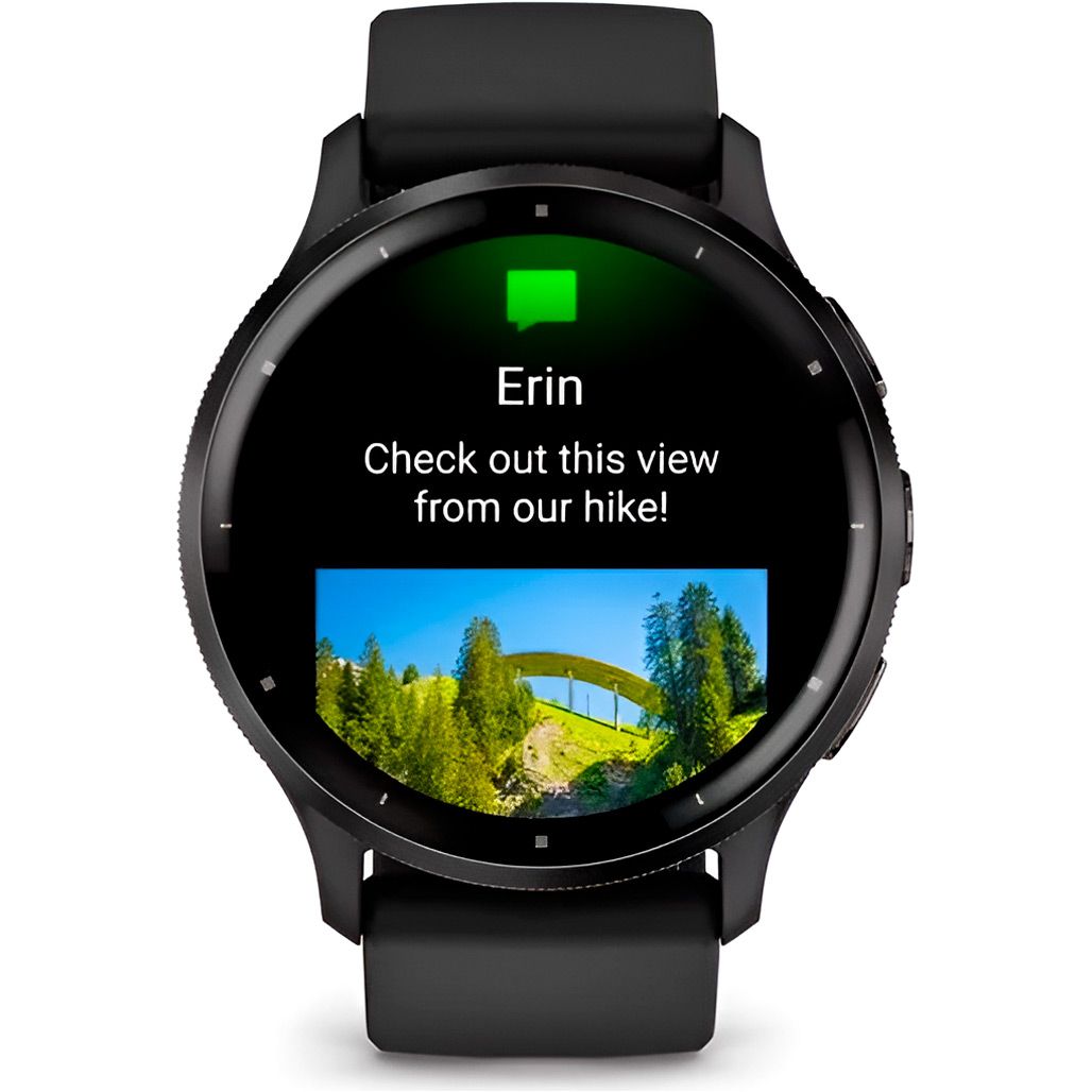 Смарт-годинник Garmin Venu 3 Slate Stainless Steel Bezel with Black Case and Silicone Band (010-02784-01)