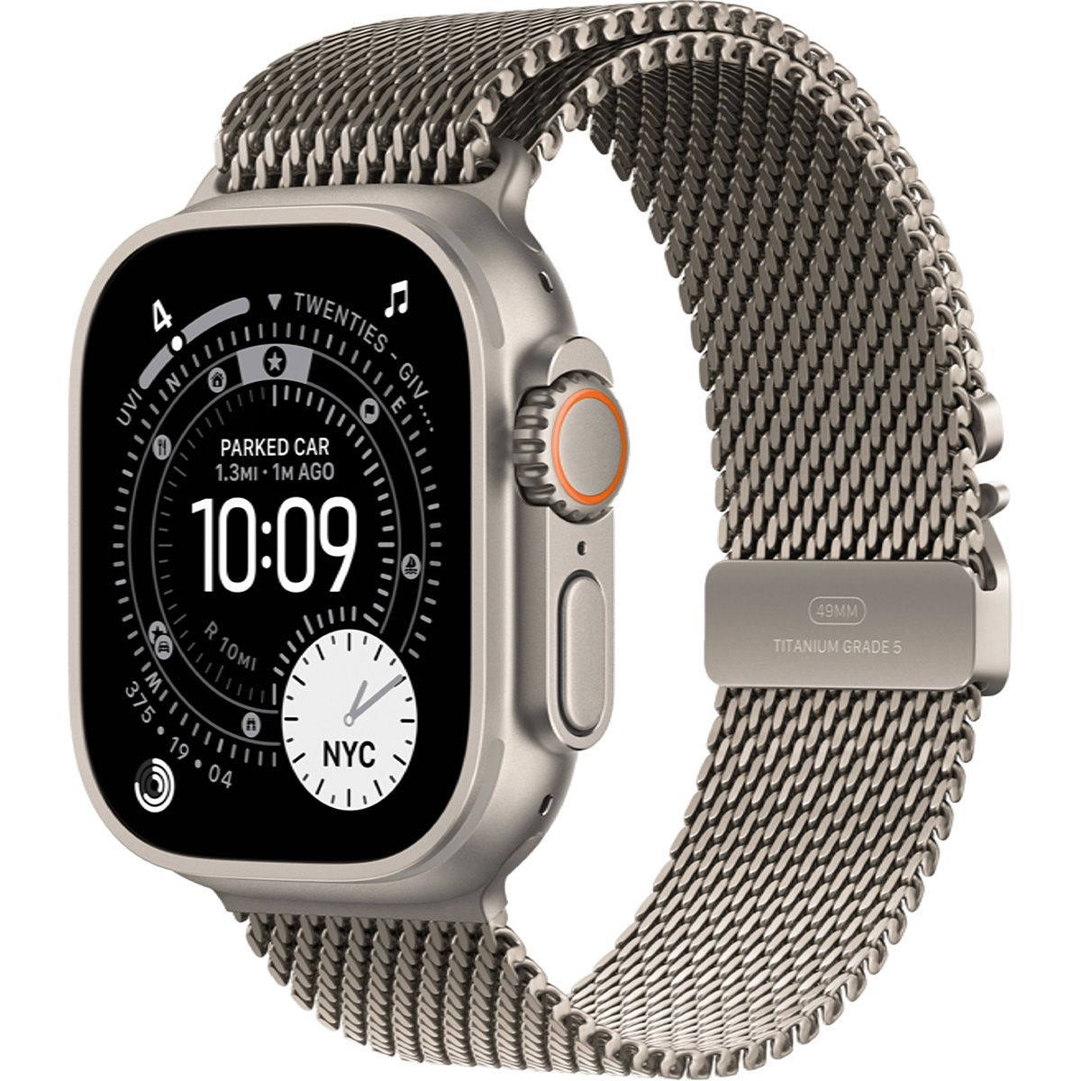 

Смарт-часы Apple Watch Ultra 3 49mm Natural Titanium Case with Natural Titanium Milanese Loop Medium (MEWY4)