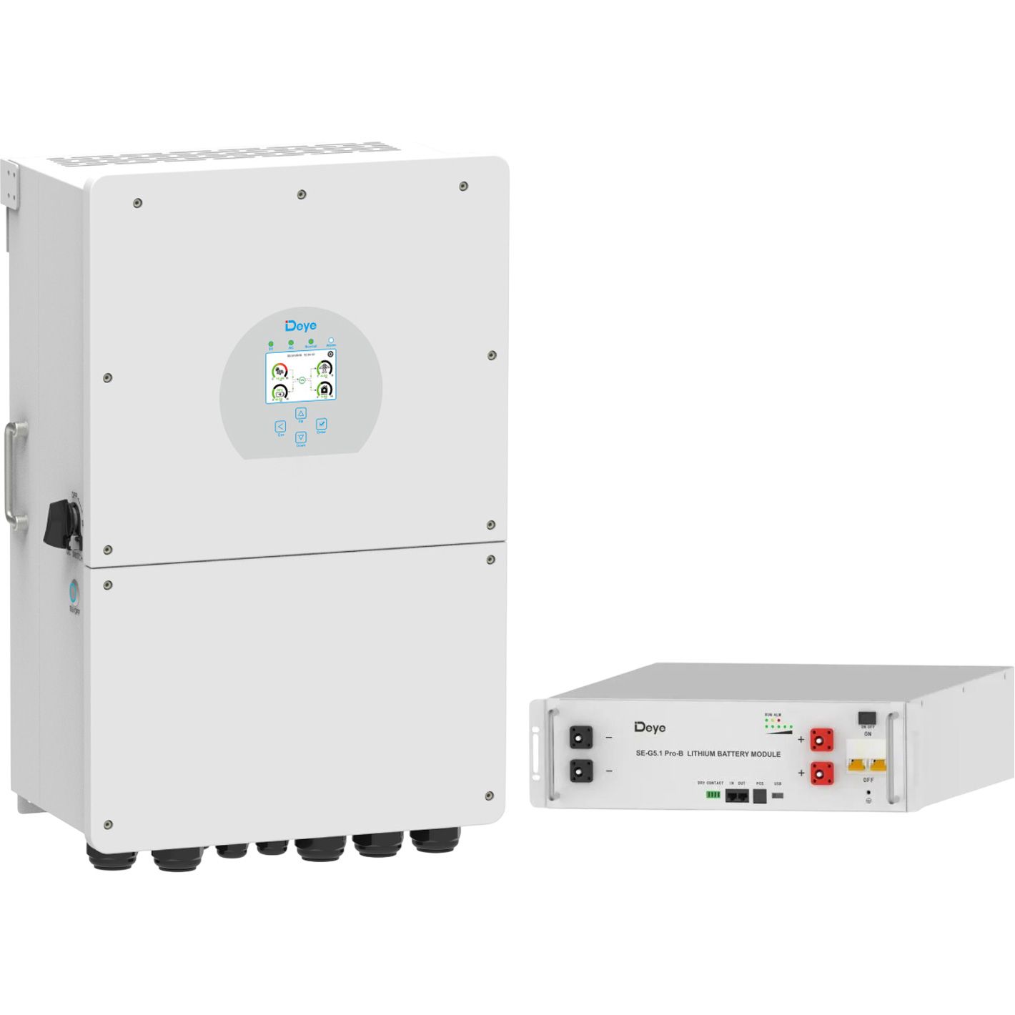 

Система хранения энергии Deye SUN-16K-SG01LP1 16kW + АКБ SE-G5.1 Pro-B 5.1 kWh (51.2V/100Ah/5120Wh)