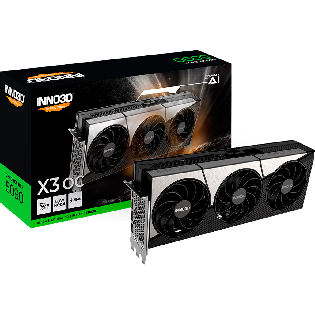 

Відеокарта Inno3D GeForce RTX 5090 X3 OC (N50903-32D7X-17593928) UA