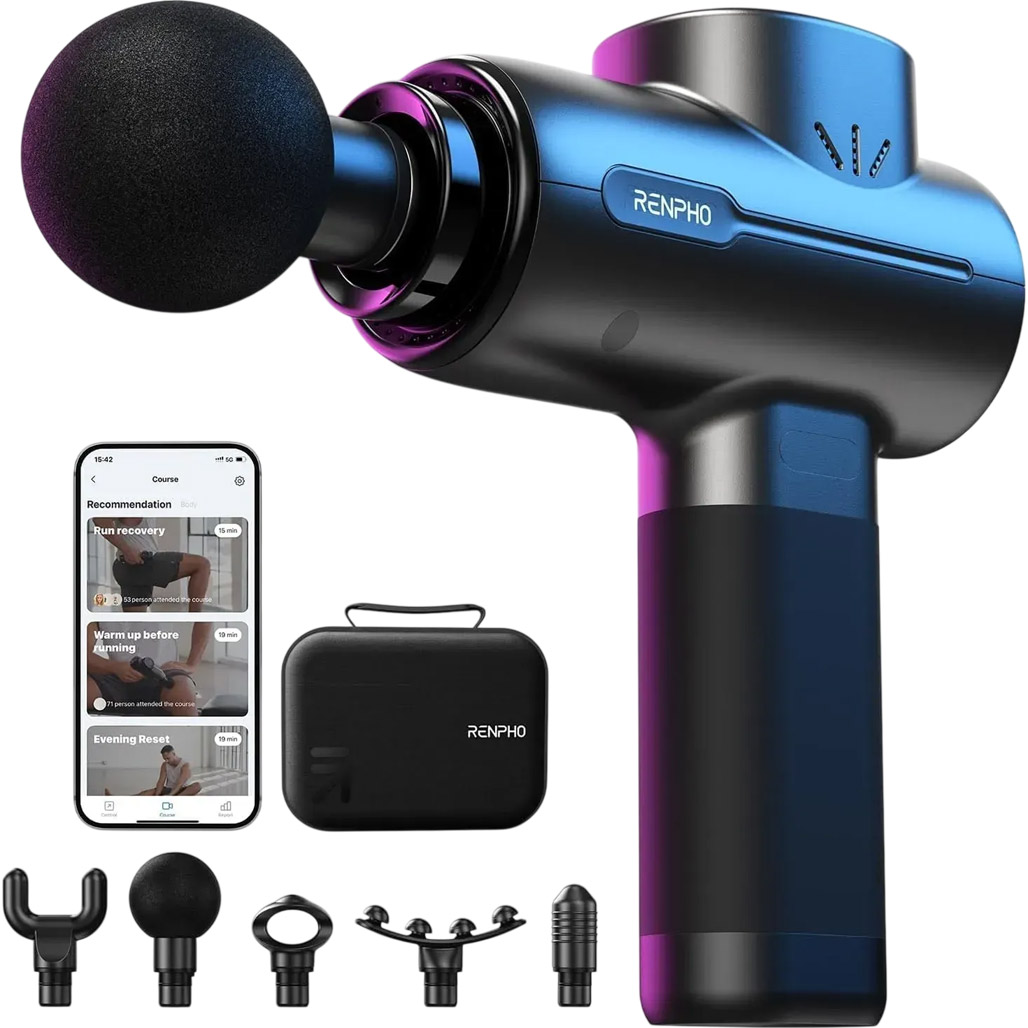 Перкусійний масажер Renpho R3 Active + Massage Gun Black (R-C002S)