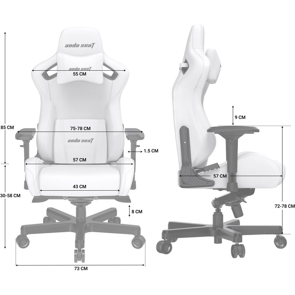 Геймерське крісло Anda Seat Kaiser 2 XL White (AD12XL-07-W-PV-W01)