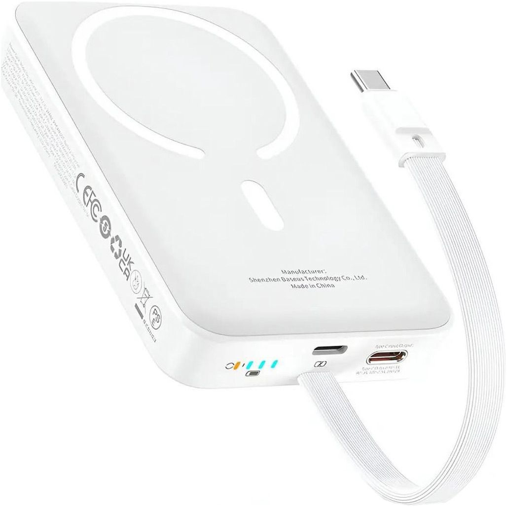 

Зовнішній акумулятор Baseus Magnetic Mini 10000mAh 30W White (P1002210B223-00)