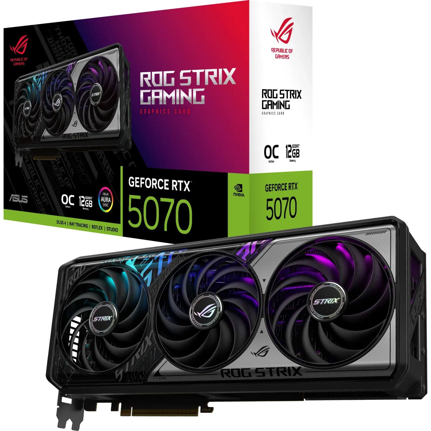 

Видеокарта Asus ROG Strix GeForce RTX 5070 OC 12GB (ROG-STRIX-RTX5070-O12G-GAMING) EU